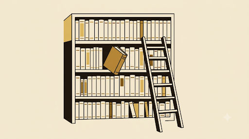 A tall shelf of uniform volumes